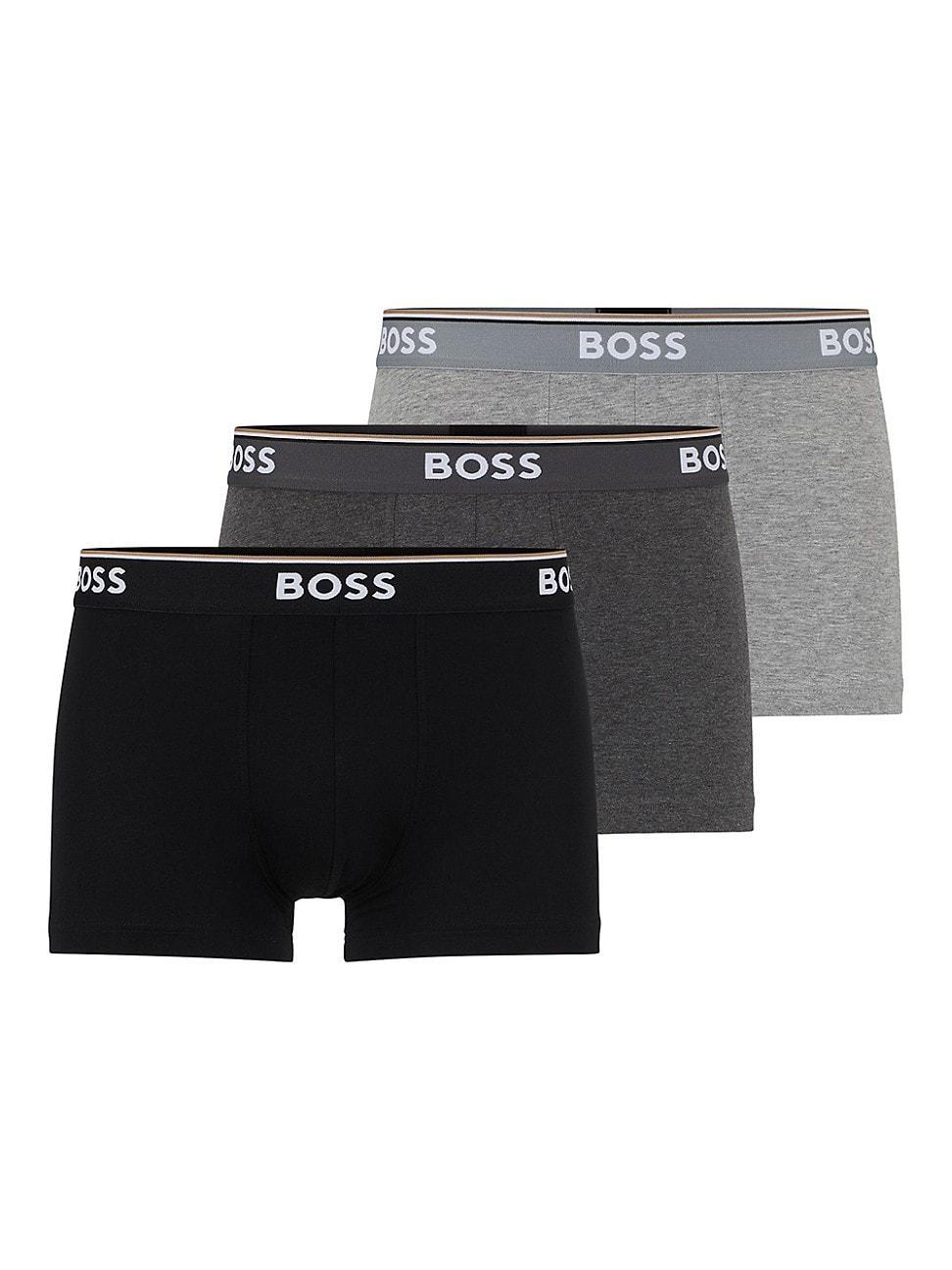 Mens Three Pack Of Stretch Cotton Trunks Product Image