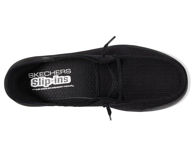 SKECHERS Venice - Coastal Groove Hands Free Slip-Ins Black) Women's Shoes Product Image