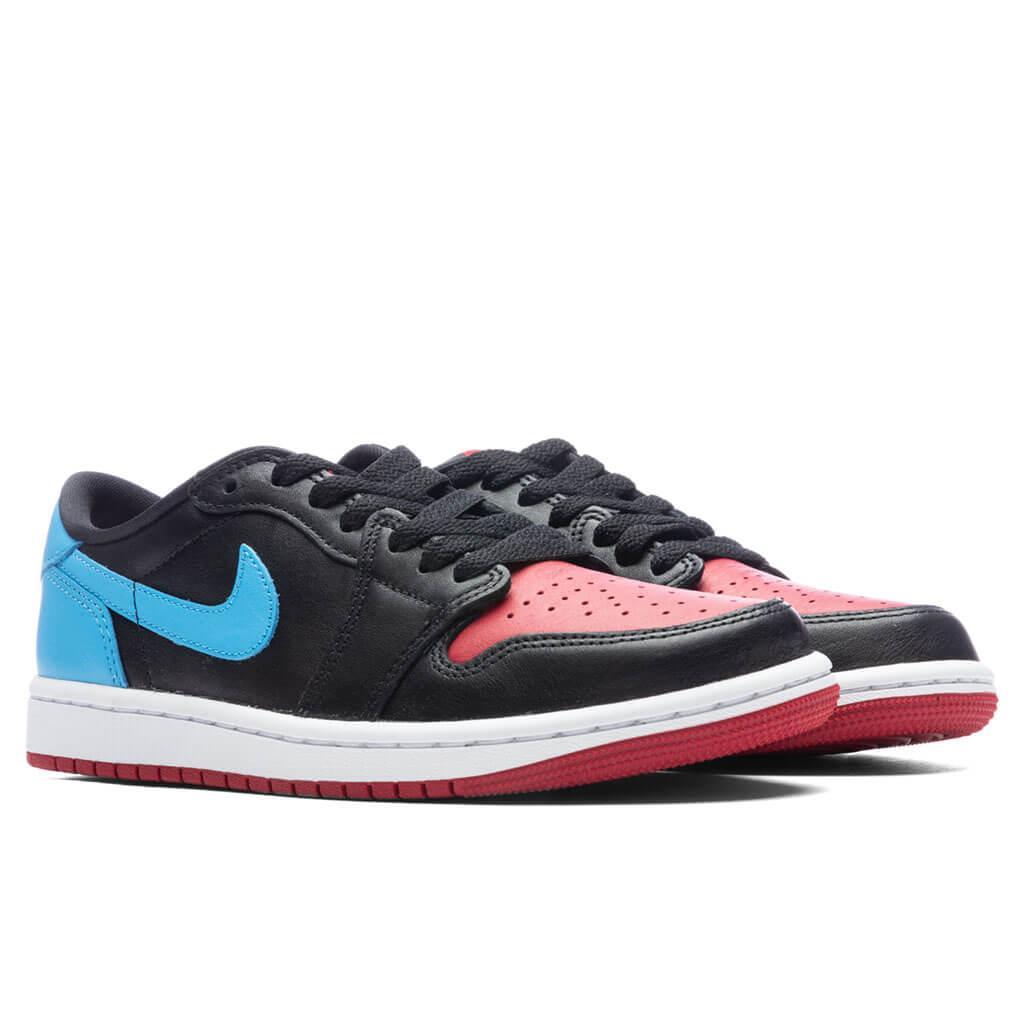 Air Jordan 1 Retro Low OG Women's - Black/Dark Powder Blue/Gym Red Female Product Image