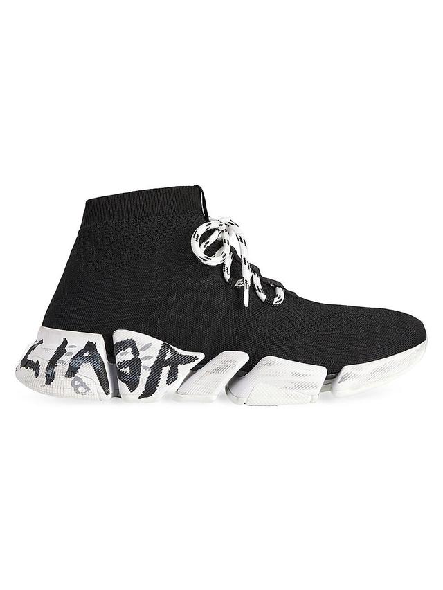 Womens Speed 2.0 Lace-Up Graffiti Recycled Knit Sneakers Product Image