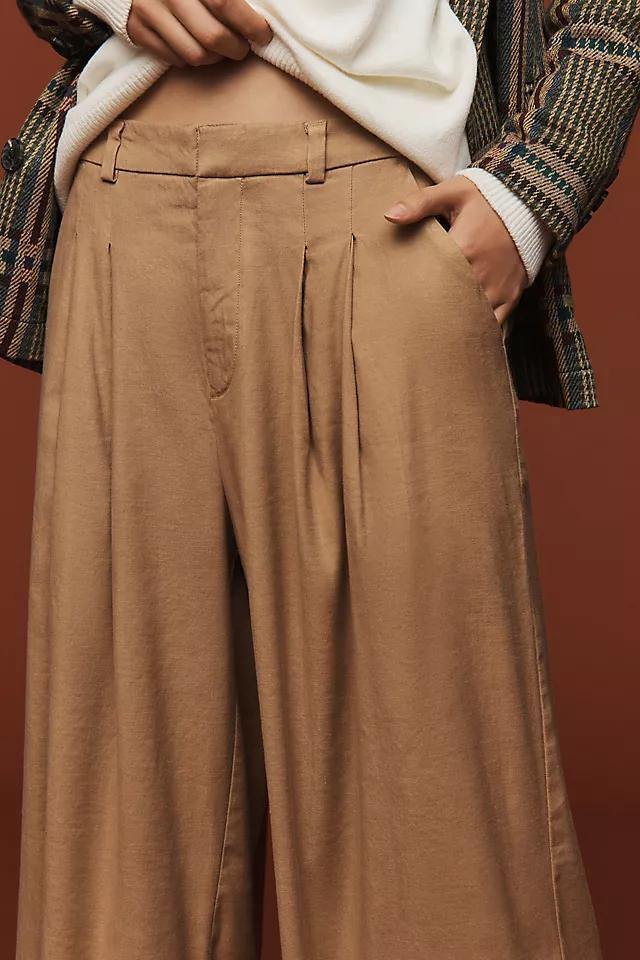 Maeve Linen Wide-Leg Trouser Pants Product Image