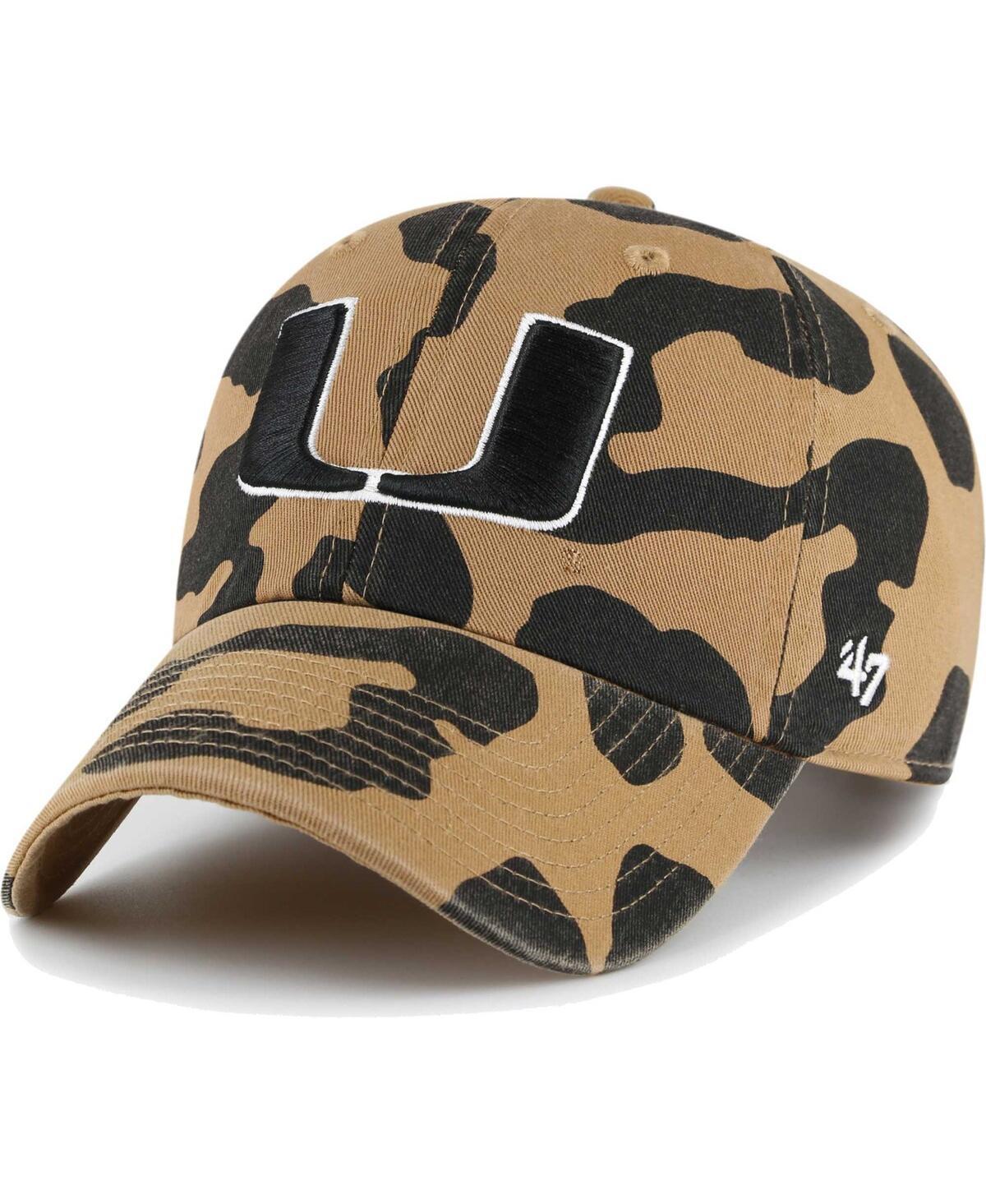 Womens 47 Miami Hurricanes Rosette Leopard Clean Up Adjustable Hat Product Image