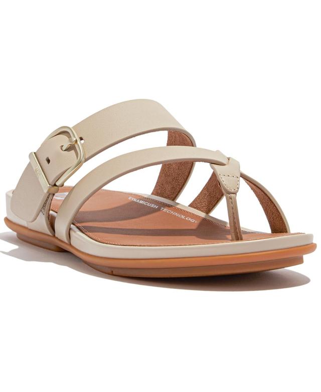 FitFlop Womens Gracie Buckle Leather Strappy Toe-Post Sandals Product Image