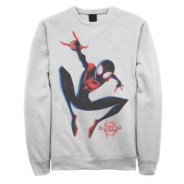 Mens Marvel Spider-Man Spiderverse Miles Morales Graphic Fleece Pullover Product Image