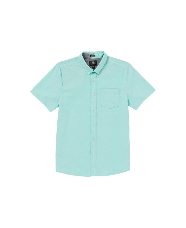 Volcom Everett Oxford Short Sleeve (Coastal Blue) Men's Clothing Product Image