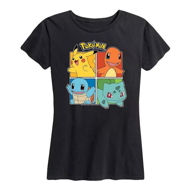 Womens Pokemon Partner Squares Graphic Tee Blue Product Image