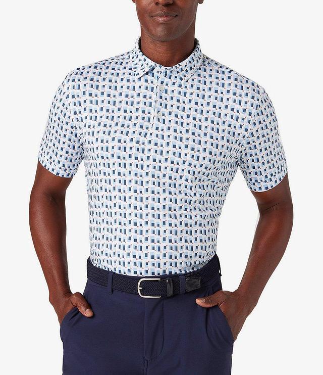 Mizzen+Main Performance Stretch Versa Printed Short Sleeve Polo Shirt Product Image