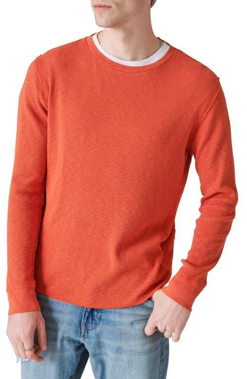 Lucky Brand Mens Garment Dyed Thermal Long Sleeve Crewneck T-Shirt Product Image