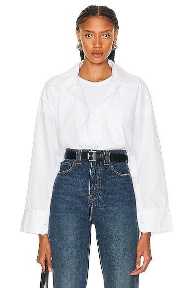 Citizens of Humanity Cocoon Shirt in White Product Image