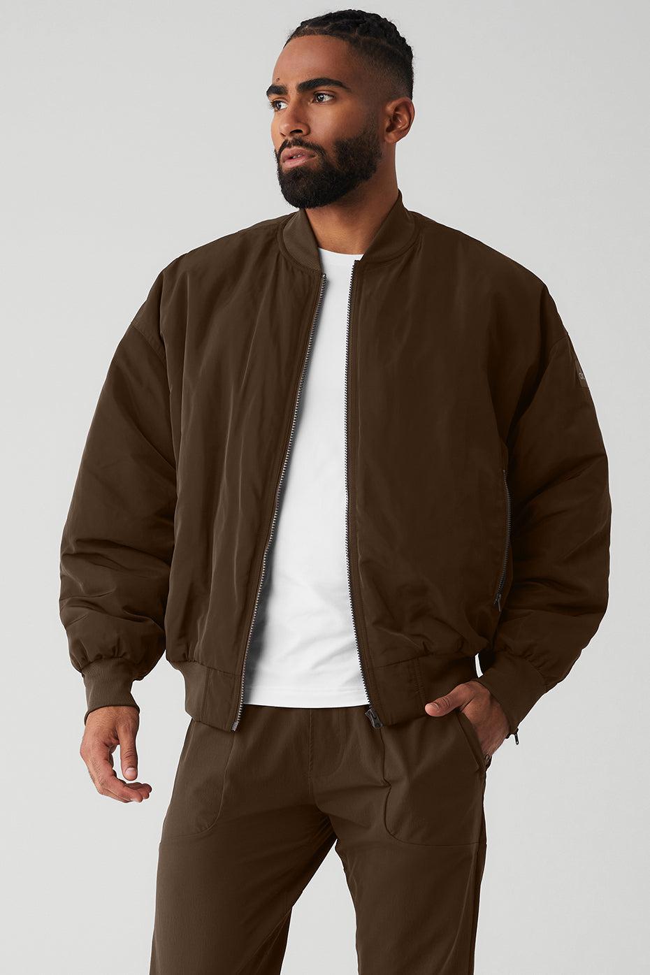 Faux Fur Urbanite Bomber - Espresso/Ivory Male Product Image