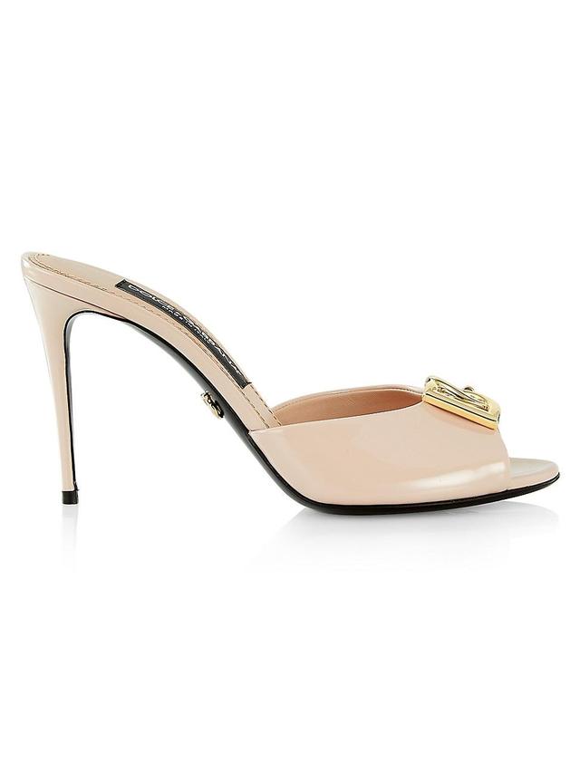 Dolce & Gabbana DG Logo Patent Slide Sandal Product Image