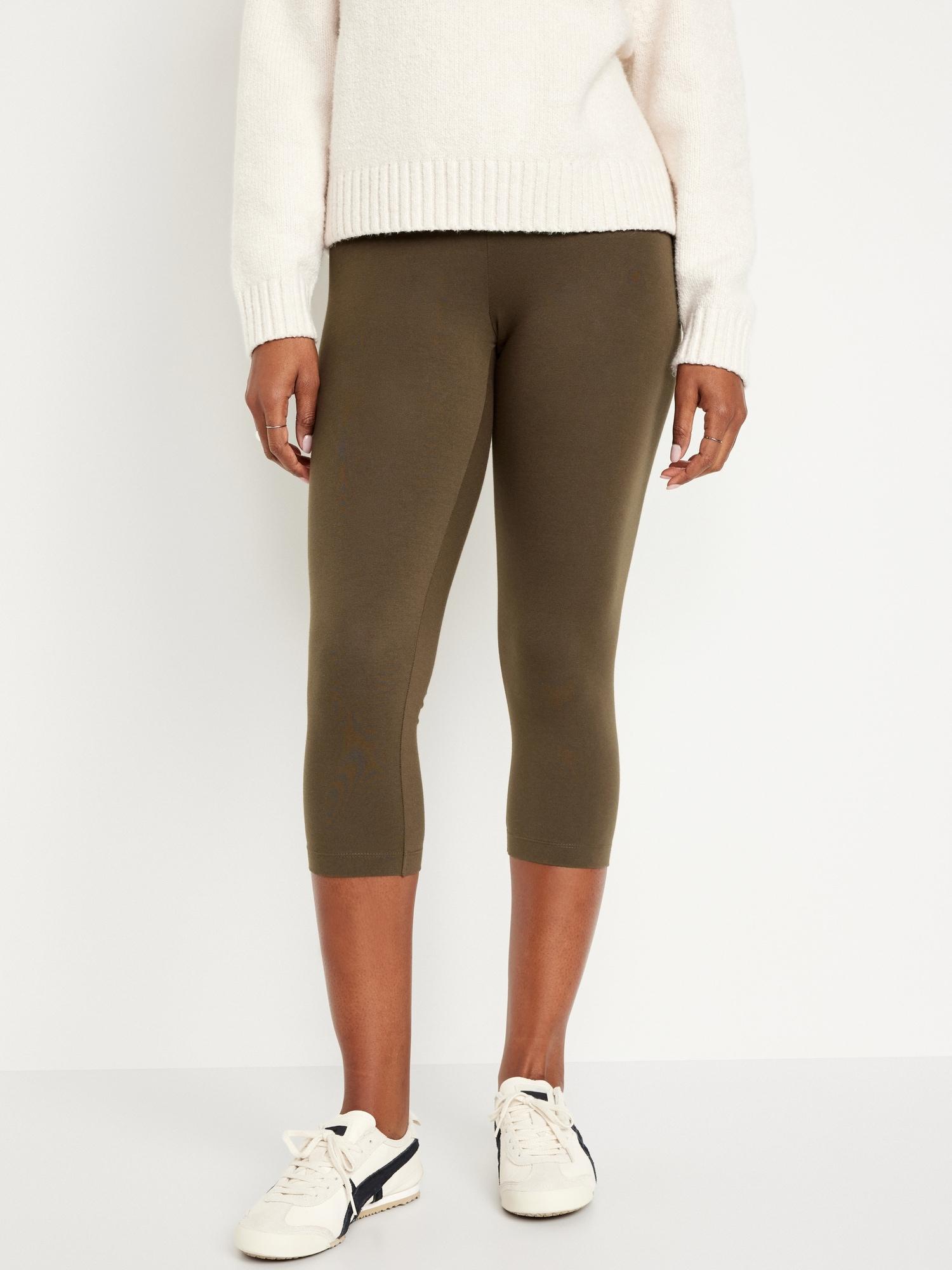 High-Waisted Crop Leggings Product Image