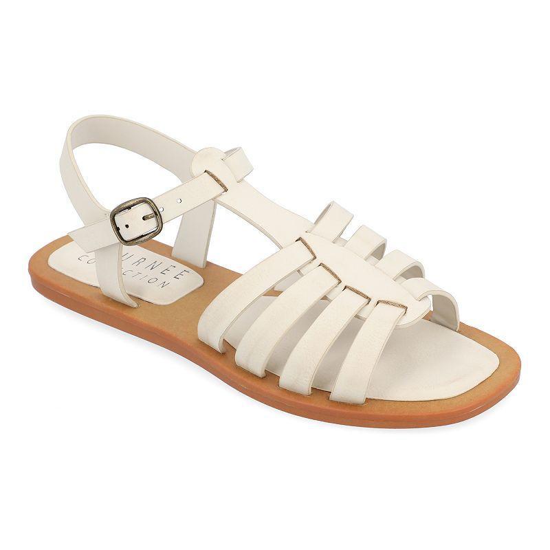 Journee Collection Benicia Womens Fisherman Sandals Ivory Product Image