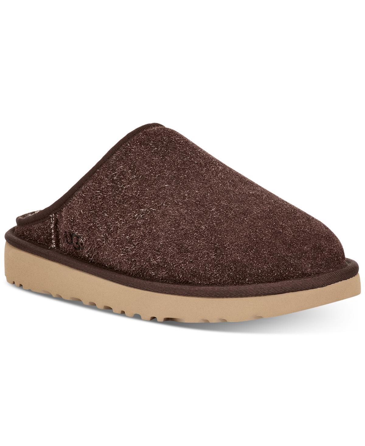 Ugg Mens Classic Slip on Shaggy Suede Slippers Product Image