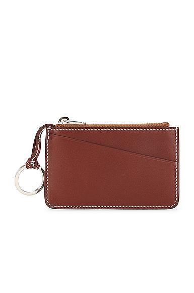 The Row Zipped Keychain Pouch Cognac.. Product Image