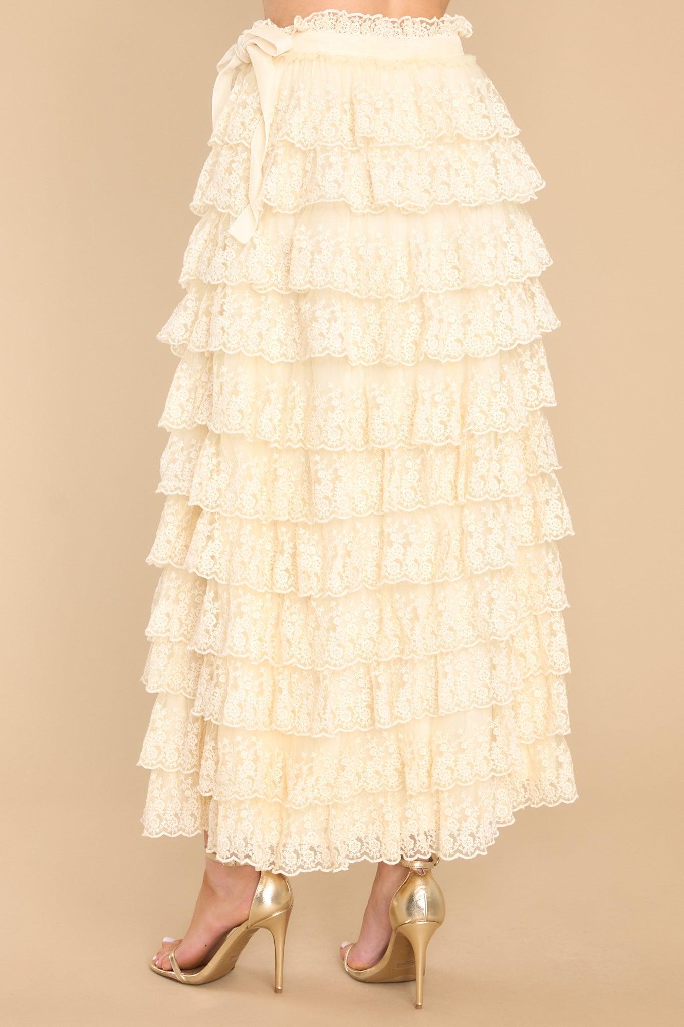 Dover Cream Maxi Skirt White Product Image