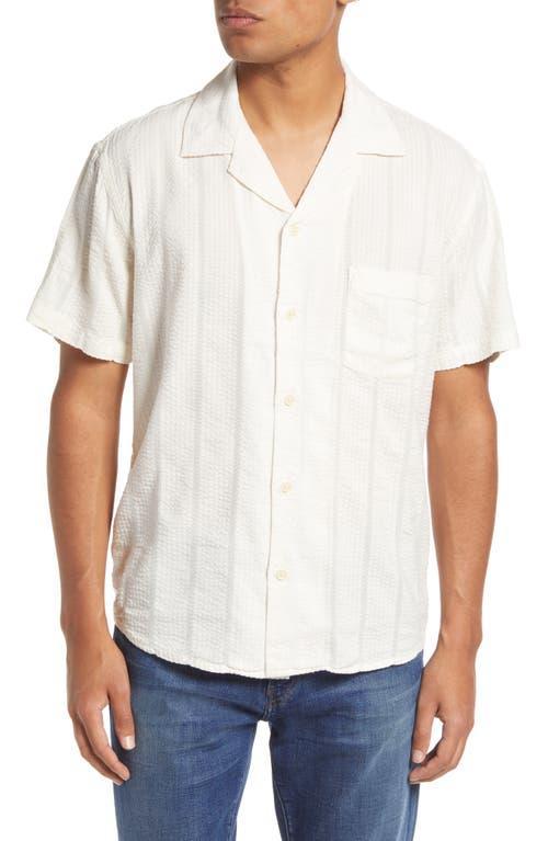 Corridor Striped Seersucker Short Sleeve Button-Up Camp Shirt Product Image