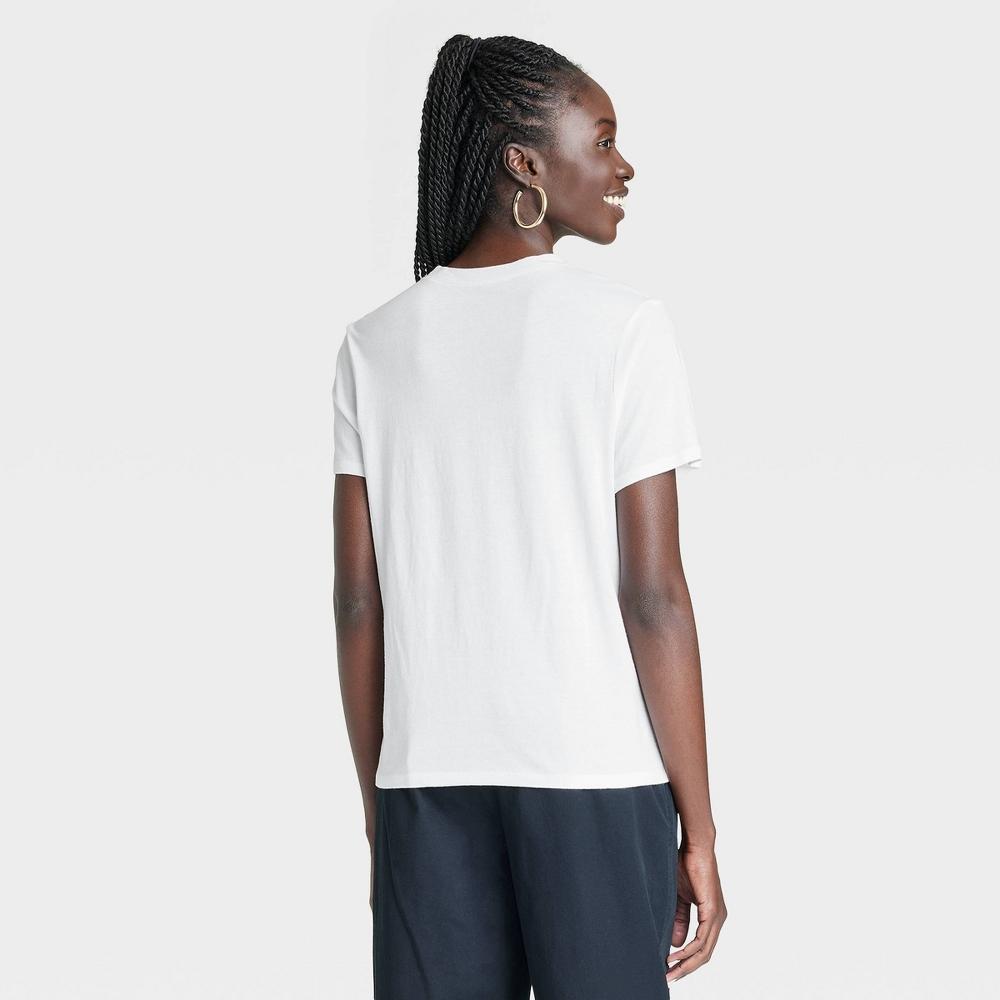 Womens Short Sleeve T-Shirt - A New Day White XS Product Image