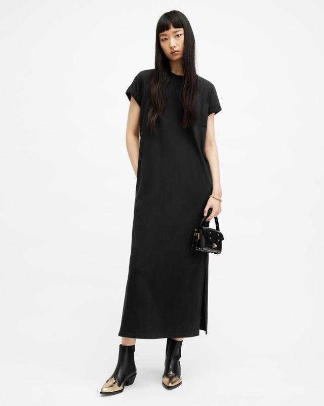 Anna Crew Neck Short Sleeve Maxi Dress Product Image