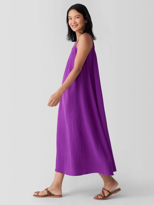 EILEEN FISHER Organic Cotton Lofty Gauze Cami Dressfemale Product Image