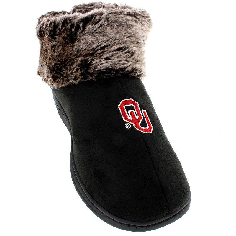 Oklahoma Sooners Faux-Fur Slippers, Womens Product Image