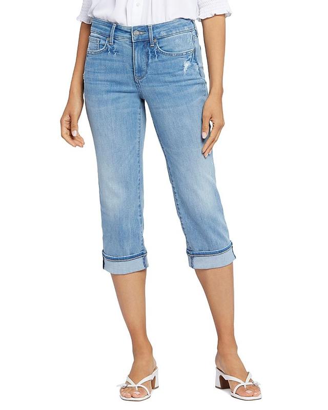 Nydj Petite Marilyn High Rise Cuffed Cropped Jeans in Lakefront Product Image