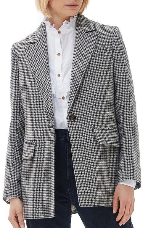 Barbour Patrisse Houndstooth Wool Blend Blazer Product Image