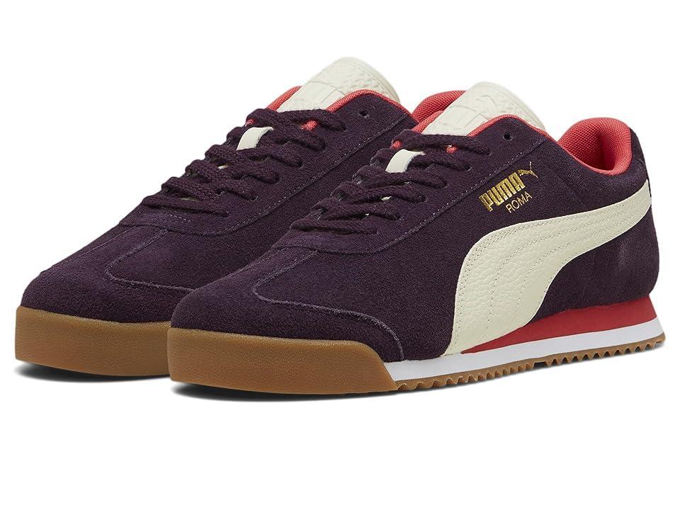 PUMA Roma Suede (Midnight Plum/Alpine Snow/Gum) Men's Lace up casual Shoes Product Image