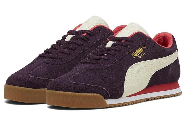 PUMA Roma Suede (Midnight Plum/Alpine Snow/Gum) Men's Lace up casual Shoes Product Image