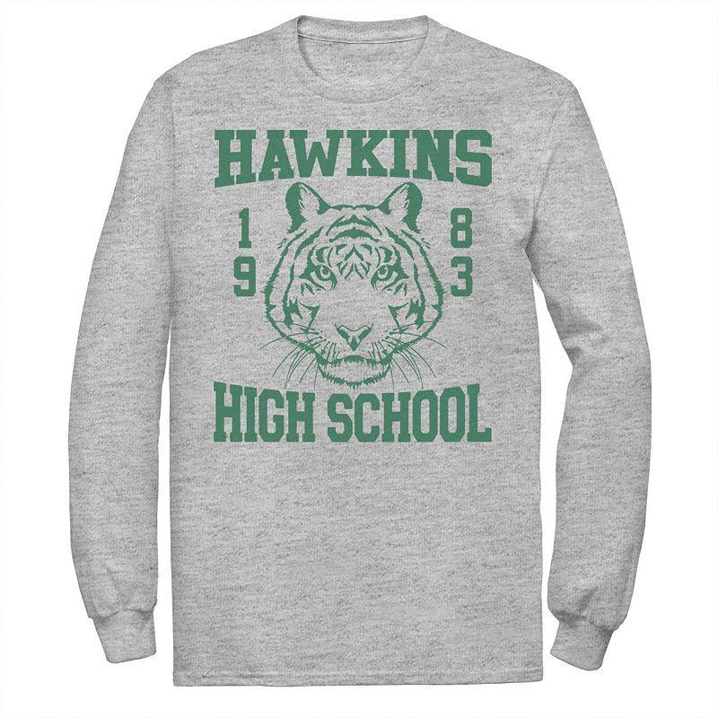 Mens Stranger Things Hawkins High School 1983 Tee Athletic Grey Product Image