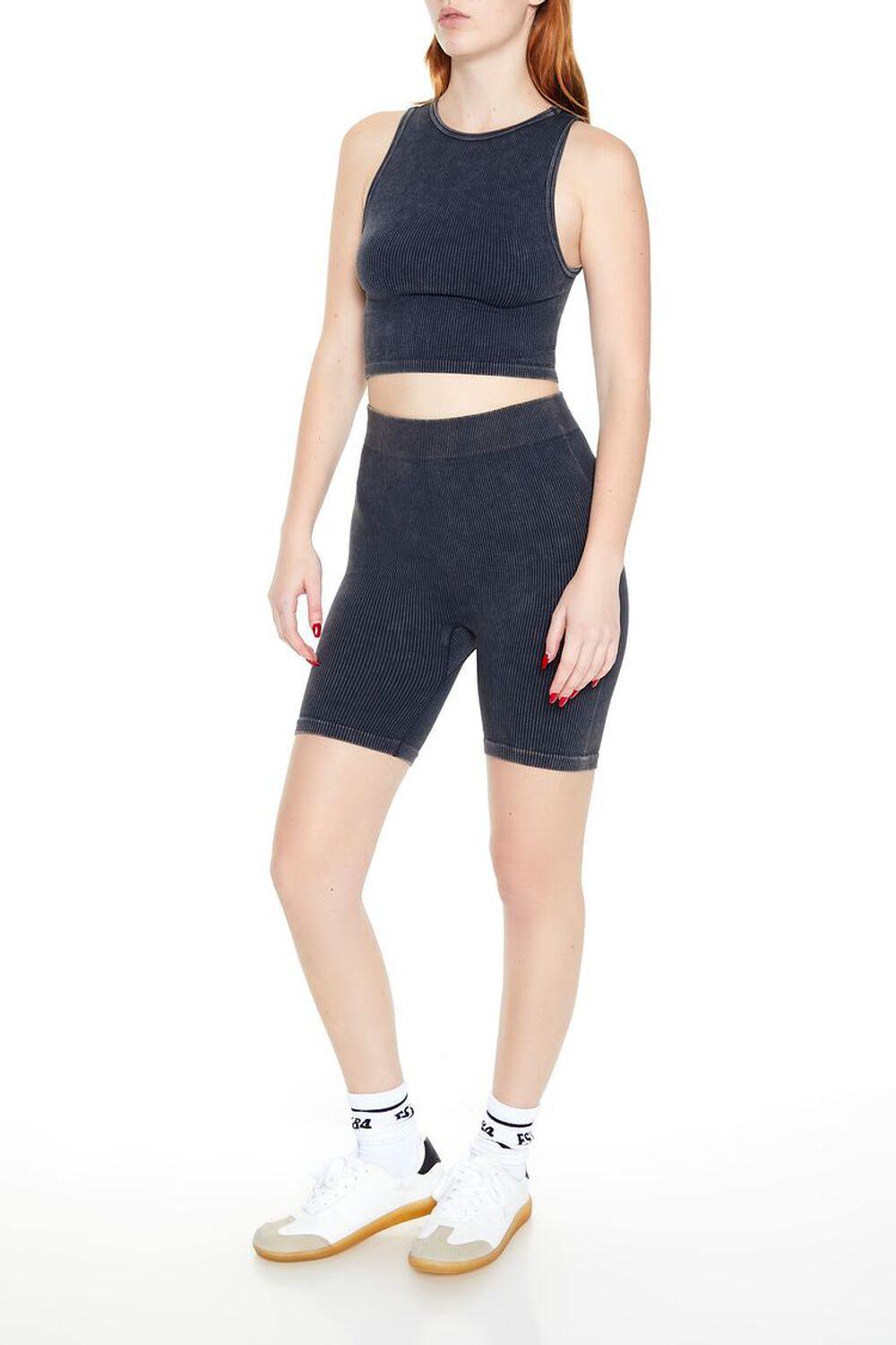 Seamless Ribbed Biker Shorts | Forever 21 Product Image