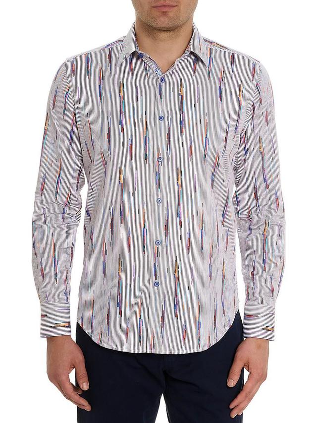 Mens Shipping Lines Floral Button-Front Shirt Product Image