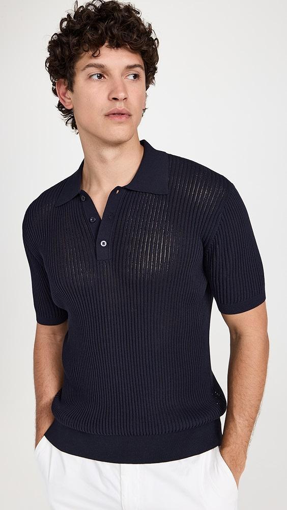 Frescobol Carioca Vidal Cotton Blend Buttoned Polo | Shopbop Product Image