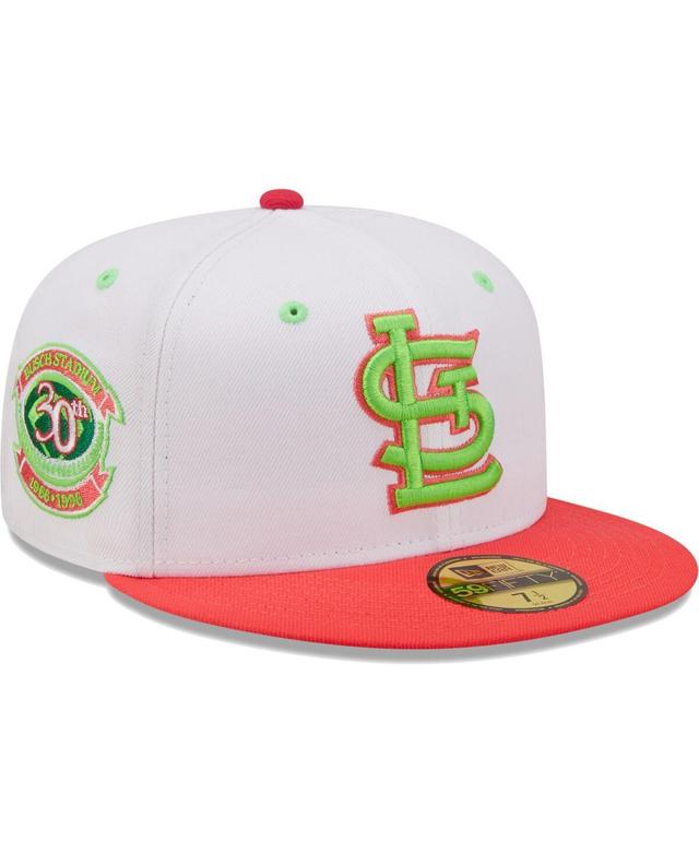 Mens New Era /Coral St. Louis Cardinals 30th Anniversary at Busch Stadium Strawberry Lolli 59FIFTY Fitted Hat Product Image