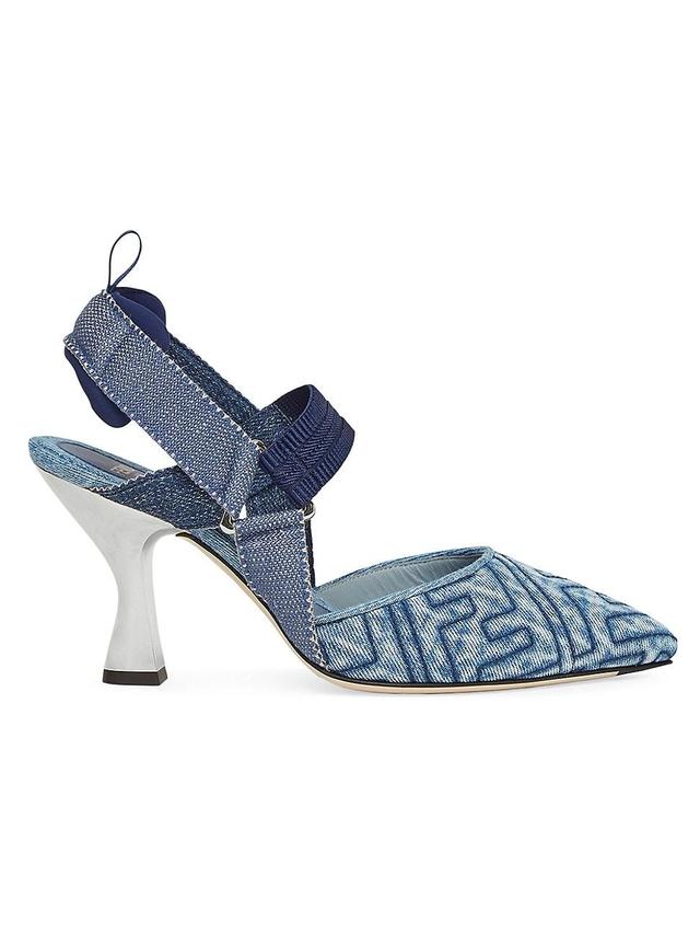 Womens Colibri 85MM Denim Slingback Pumps Product Image