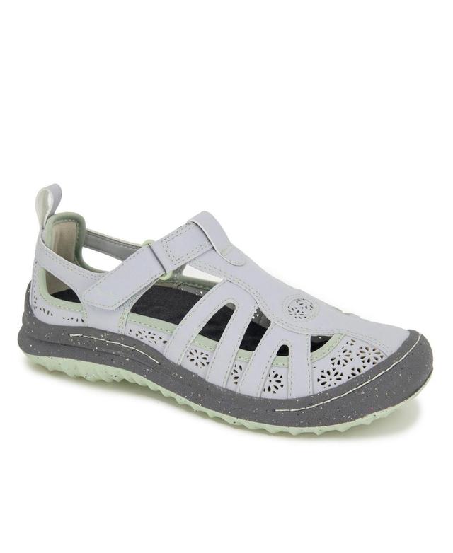 Jambu Womens Joy Flat Sandals - Light Gray Product Image