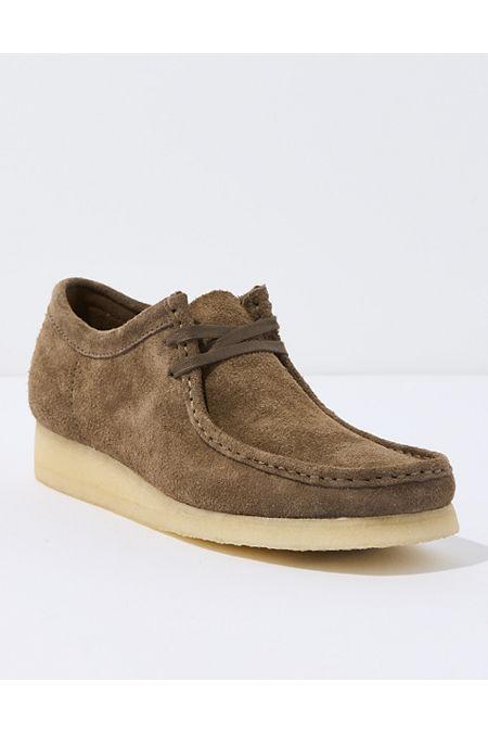 Clarks Mens Wallabee Suede Moccasin Men's Gray 8 Product Image