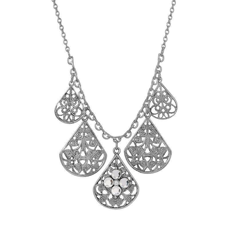 2028 Flower Multi Teardrop Necklace Product Image