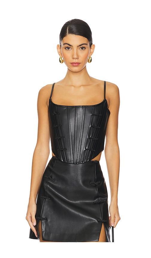 Nadia Faux Leather Corset Product Image