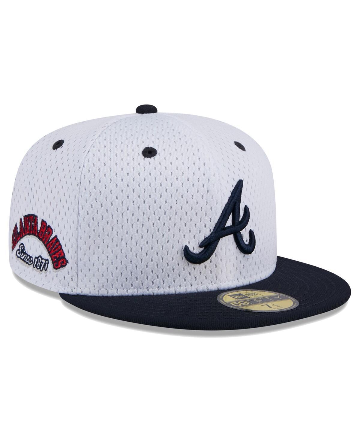 Mens New Era Atlanta Braves Throwback Mesh 59FIFTY Fitted Hat Product Image