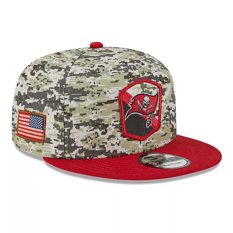 Mens New Era Camo Tampa Bay Buccaneers 2023 Salute To Service 9FIFTY Snapback Hat - Camo Product Image