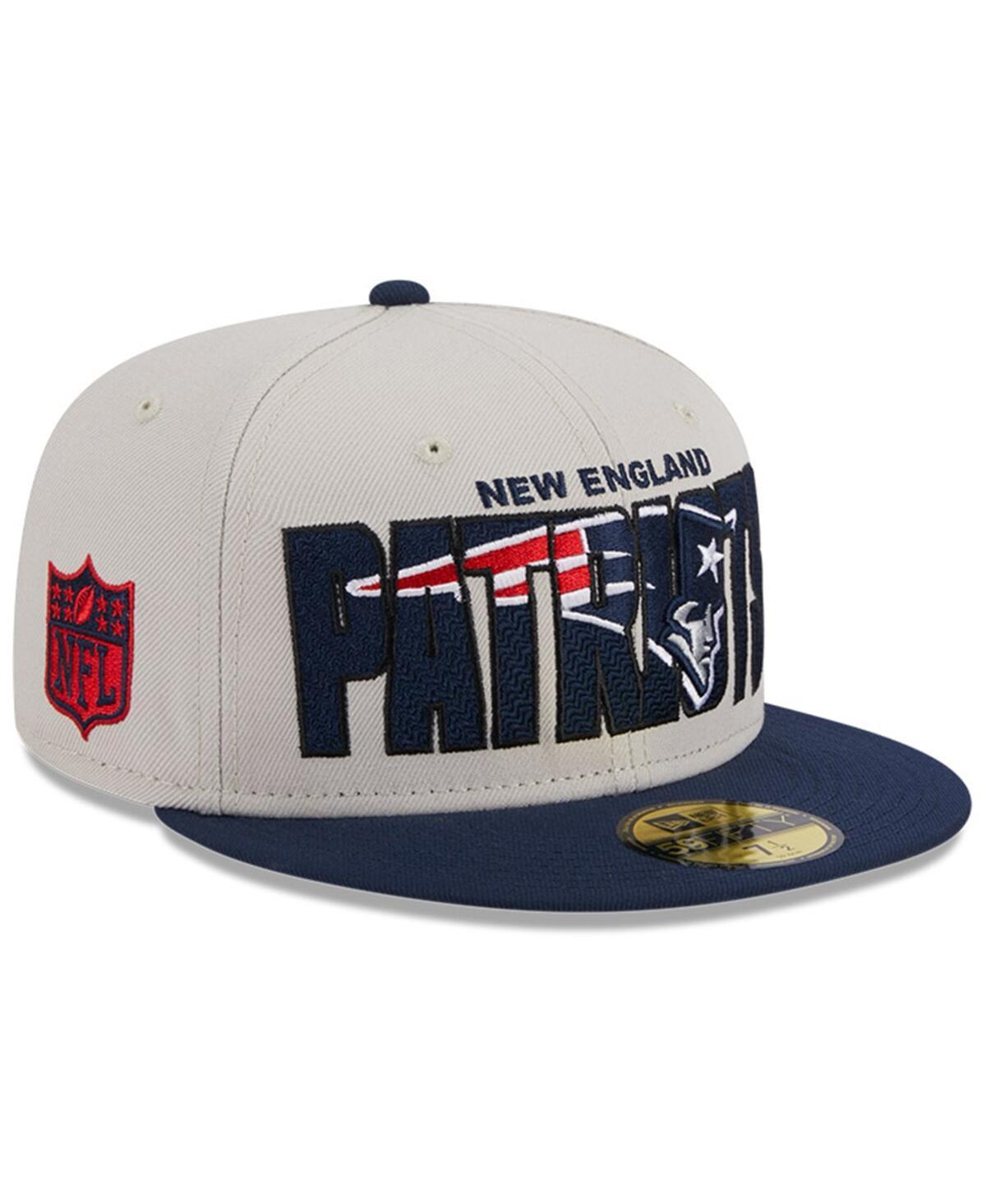 Mens New Era Stone New England Patriots 2023 Nfl Draft On Stage 59FIFTY Fitted Hat - Stone Product Image