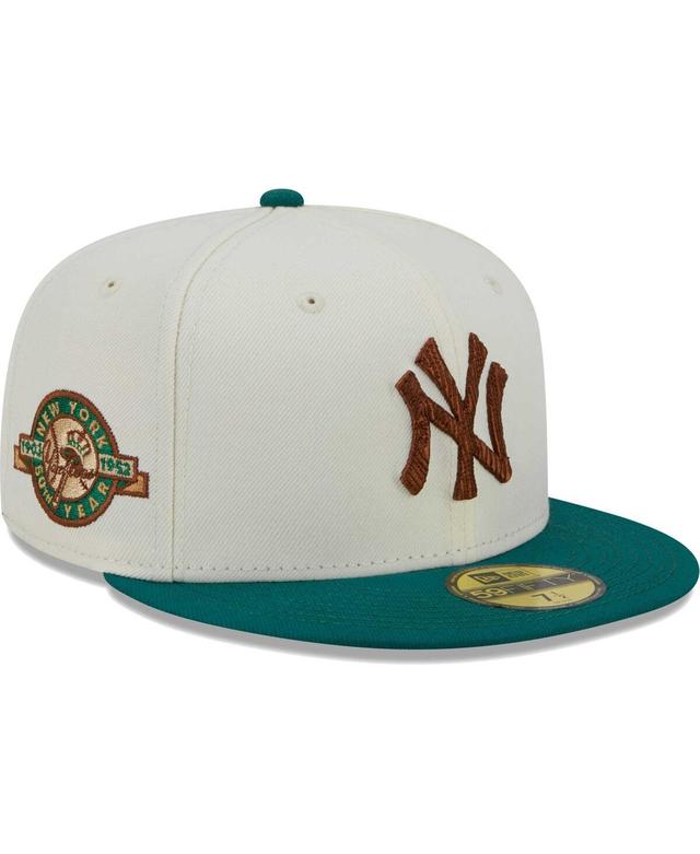 Mens New Era White New York Yankees Cooperstown Collection Camp 59FIFTY Fitted Hat Product Image