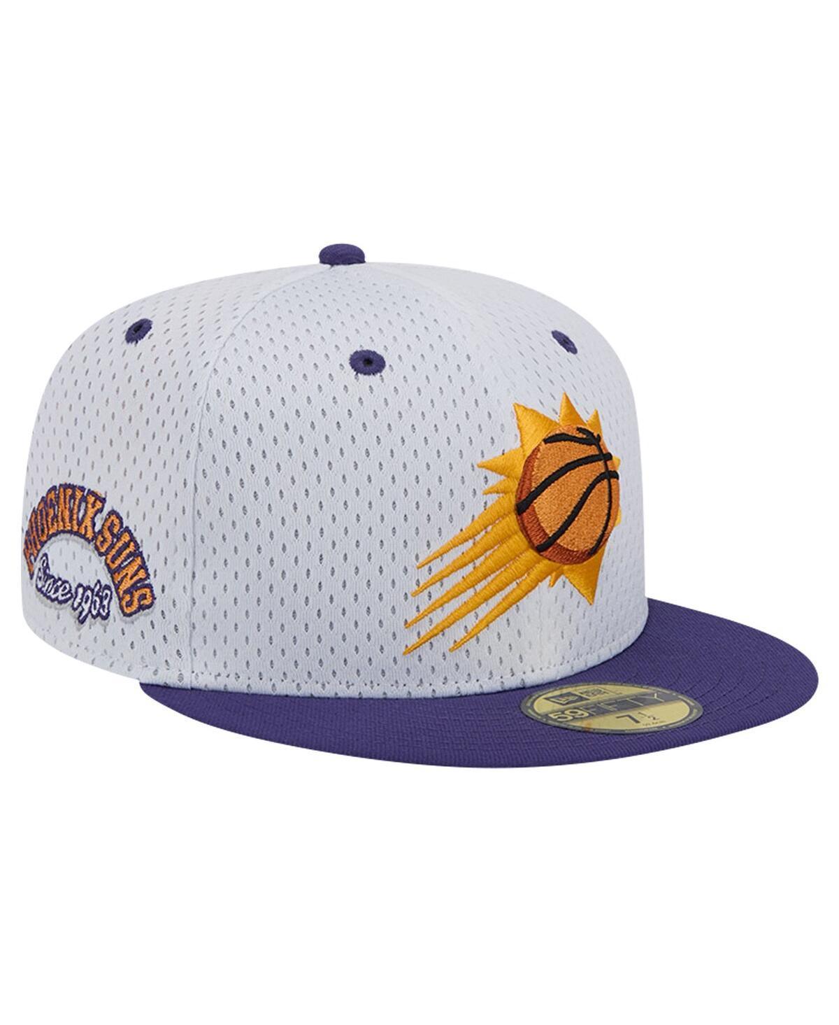 Mens New Era White/Purple Phoenix Suns Throwback 2Tone 59FIFTY Fitted Hat Product Image