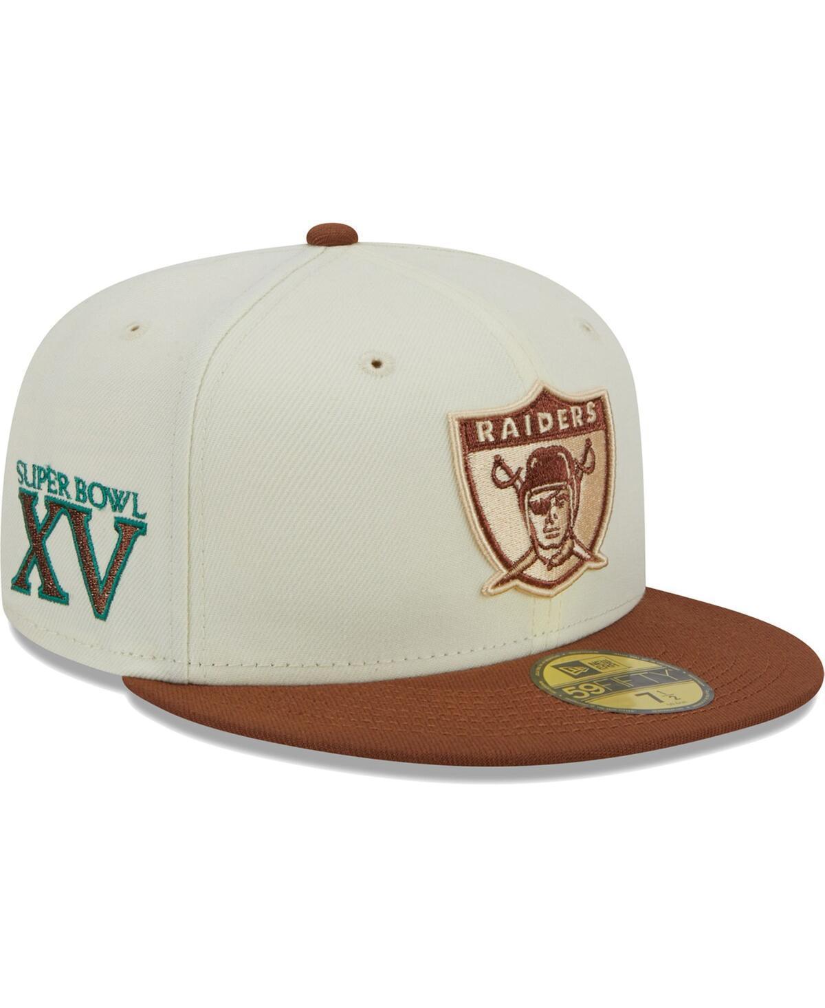 Mens New Era Cream Las Vegas Raiders City Icon 59FIFTY Fitted Hat - Cream Product Image