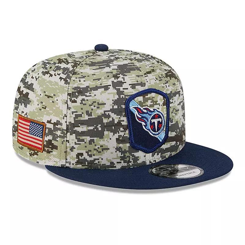 Mens New Era  Camo/Navy Tennessee Titans 2023 Salute To Service 9FIFTY Snapback Hat Product Image