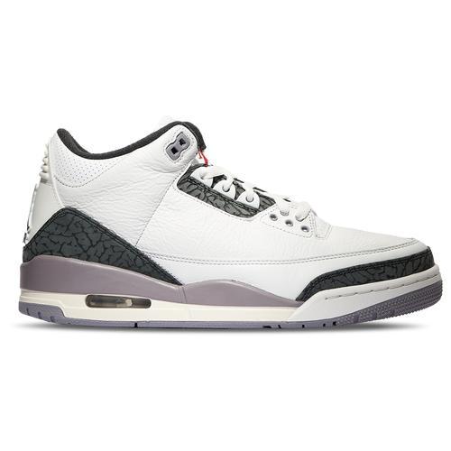 Jordan Boys Jordan Retro 3 - Boys Grade School Basketball Shoes White/Red/Grey Product Image