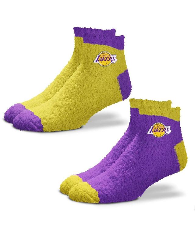 Womens For Bare Feet Los Angeles Lakers 2-Pack Team Sleep Soft Socks - Purple Product Image