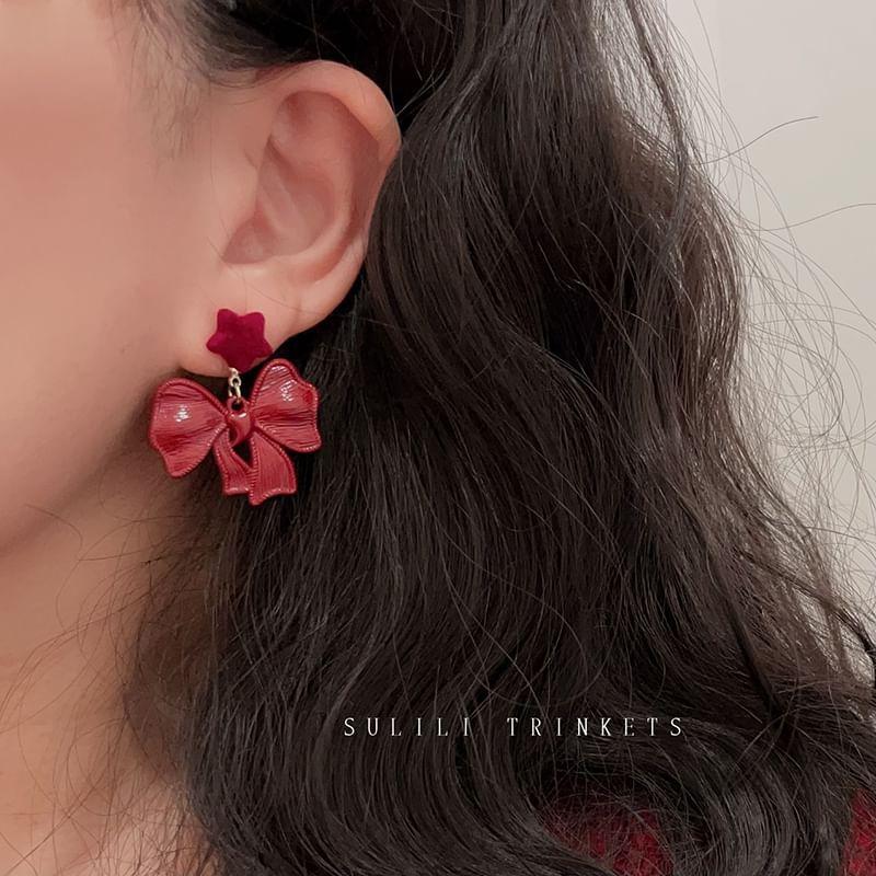 Bow Star Drop Earring Product Image