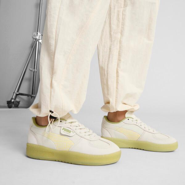 PUMA Palermo Moda Selva Women's Sneakers in Vapor Grey/Creamy Vanilla/Calming Green Product Image